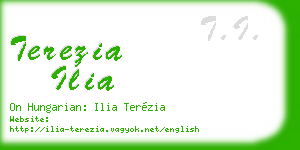 terezia ilia business card